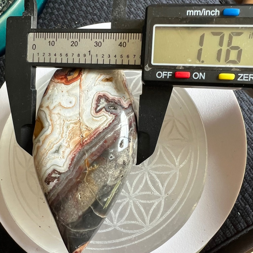 Mexican Crazy Lace Agate Teardrop Druzy Healing Crystal Stone Decor Meditation - Picture 6 of 13